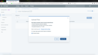 Screenshot of data uploading